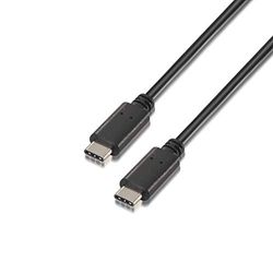 AISENS A107-0055 - Cable USB 2.0 DE 3 A (0.5 m, para teléfono movil y Tablet) Color Negro