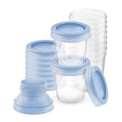 Philips Avent Conjunto de recipientes para leite materno (10 recipientes + 10 tampas + 2 adaptadores)