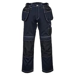 Portwest T602 PW3 Werkbroek met Holsterzakken, Normaal, Marine/zwart, Grootte 40