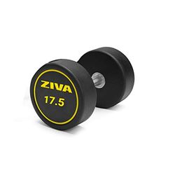 ZIVA Performance mancuerna, Adultos Unisex, Negro/Amarillo, 17.5 Kg