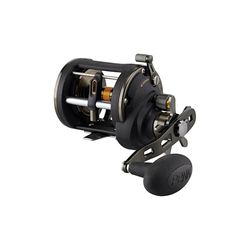 PENN Squall II Level Wind Konventionell fiskerulle, 20LWLH, svart guld