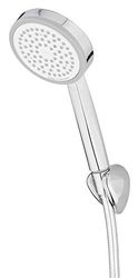 Delvac 227318MC017 - Set doccia ORTA 4 Plus S-1, 1 getto, con tubo flessibile, ugelli anticalcare, lunghezza tubo: 1250 mm, cromato