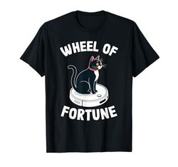 Wheel of Fortune Cat On Robot Vacuum Cleaner Cat T-Shirt