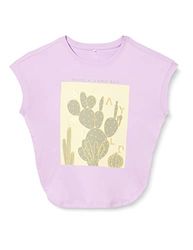 NAME IT Nkfhasine Ss Boxy T-shirt voor meisjes, Orchid Bloom, 146/152 cm