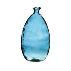 NATURAL LIVING Lou Vase 3.4 L Recycled Glass Sapphire Diameter 17 cm x Height 30 cm