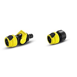 Karcher Irrigazione Raccordo tubo con valvola di regolazione & K & auml;rcher Irrigazione Raccordo universale Plus con aquastop 1/2 & rdquo; 5/8 & rdquo; 3/4 & rdquo;