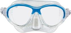 Cressi Moon Kid- Single Masque, Top Kit de Randonnée, Gringo Kit de Randonnée, Transparent/Bleu, 3-7 ans