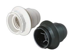 E-27 screw socket in white. Ideal for different luminaires, its practical and elegant design is presented in a blister, guaranteeing quality and protection for your projects.