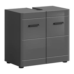 xonox.home Wastafelonderkast, front grijs hoogglans MDF TZ corpus grijs Nb, ca. 60x56x34 cm