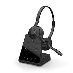 Jabra Engage 75 On-Ear DECT - Auriculares inalámbricos certificados para Skype para Empresas, para teléfonos de escritorio y softphones, Negro, Versión para la UK