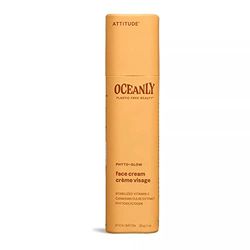 ATTITUDE Oceanly Face Cream Stick, EWG Verified, Plastic-free, Plant and Mineral-Based Ingredients, Vegan Skin Care Products, PHYTO GLOW, Unscented, 30 grams