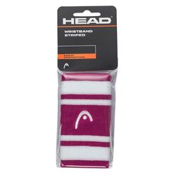 HEAD Unisex Volwassenen Polsband Gestreept 5, Vivid Pink/White, 12,7 cm