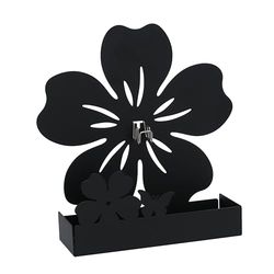 Vacchetti Porte-zampirone en métal Fleur Noir cm17x5h17,5