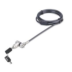 StarTech.com 3-in-1 Universal Laptop Lock 6.6ft (2m), Master Keyed Security Cable, Compatible With Noble Wedge/Nano/K-Slot