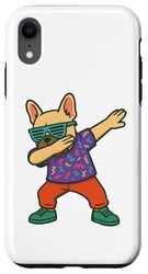 Retro Dabbing French Bulldog 80s Style For Kids Men Women Custodia per iPhone XR