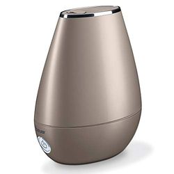 Beurer LB 37 luchtbevochtiger met microfijne ultrasone verstuiving, stille nachtmodus, aromafunctie, toffee