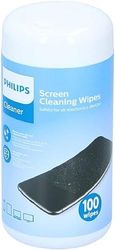 Philips Salviette per la pulizia dello schermo, 100 pezzi, per la pulizia dello schermo, senza striature, richiudibili
