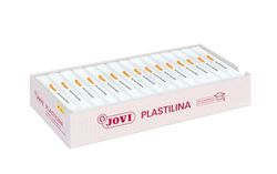 Jovi - PLASTILINA, pâte à modeler végétale, 15 x 150 grammes, blanche, Grande plasticité, Sans gluten, Idéale pour les enfants à partir de 2 ans (7101)