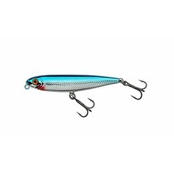Berkley Pulse Slurp, appât de Surface Flottant, leurre de Surface Dur pour la pêche à la Perche, au Bar, aux prédateurs d'eau Douce et d'eau salée, 8.5cm, Blue Flash