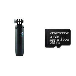 GoPro AFTTM-001 Mini Treppiede per Telecamere, Nero + ARCANITE, 256 GB MicroSDXC scheda di memoria con adattatore - UHS-I U3, A1, V30, 4K, C10, Micro SD, Velocità di lettura fino a 90 MB/s