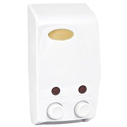 Garcia de Pou Zeepdispenser met 2 uitgangen, 13,7 x 8 x 25 cm, Acrylonitrielbutadieenstyreen wit, One Size