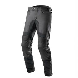 REBELHORN Jax Motorbroek voor heren, textiel, beschermers voor knieën en heupen, niveau 2, afneembaar Humax-membraan, grote ventilatie-inzetstukken van mesh, maten tot 10XL, Zwart, XXL