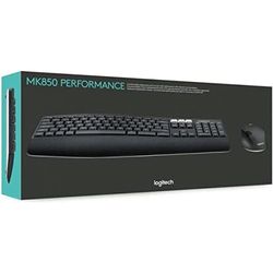 Logitech MK850 Kit Tastiera e Mouse, Layout Spagnolo Qwerty, Nero