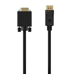 Velocraze Câble convertisseur displayport vers VGA 1,0 m, noir, permet de connecter des appareils avec displayport à des moniteurs vga.