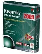 Kaspersky internet security 2009 (3 postes, 1 an)