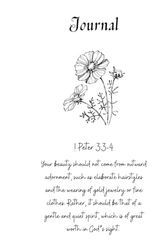 Journal: 1 Peter 3:3-4 Printed On Cover | 6x9 inches | Hardcover | 160 pages