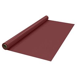Party Essentials - Rotolo da tavolo in plastica resistente, disponibile in 27 colori, 101,6 x 150 cm, colore: Bordeaux