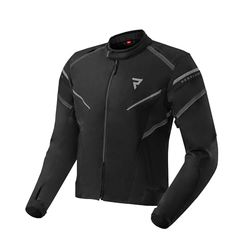 REBELHORN Spark Motorcykeljacka Man | Textil | 2 lager | Inbyggt membran | Avtagbar isolerande väst | Armbågar och axlar skydd nivå 2 | Storlekar upp till 4XL, Svart, XXL