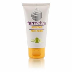 Crema Antiedad Facial - 50 ml - Ayuda a Combatir el Envejecimiento - Contiene Aceite de Oliva - Efecto Antioxidante que Aporta Luminosidad y Elasticidad - Farmoliva