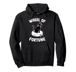 Wheel Of Fortune Cat On Robot Vacuum Cleaner Cat Pullover Hoodie
