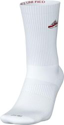 Nike Unisex Crew Sock U Nk Everyday Plus Cush Crew 1, White/Black, FQ0327-100, XL