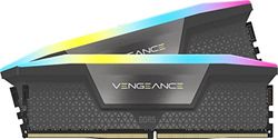 CORSAIR VENGEANCE RGB DDR5 RAM 32GB (2x16GB) 6400MHz CL30-40-40-104 1.40V AMD EXPO Intel XMP 3.0 Computer Memory – Grey (CMH32GX5M2B6400Z30)