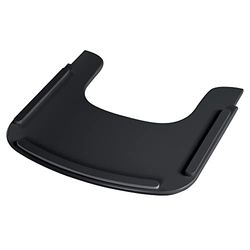 roba Plateau Repas pour Chaise Haute Évolutive Sit Up Flex - Amovible - Installation Rapide - Compatible avec Harnais de Sécurité - Nettoyage Facile - Bois Laqué Noir