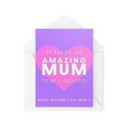 Moederdagkaarten - er is een geweldige moeder voor nodig om ook een vader te zijn - Single Mum Thank You Card - Beste moeder - Moederdag kaart - CBH1613