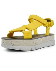 CAMPER Dames K200851 Oruga Up Wedge Sandalen, bright yellow, 36 EU