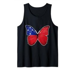 Bandera de mariposa de Samoa, bandera de Samoa, recuerdo de raíces de Samoa Camiseta sin Mangas