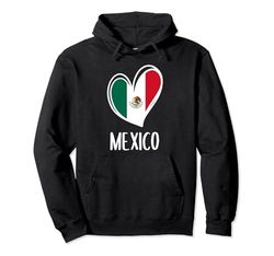 Bandera mexicana patriótica de corazón de México para niños y niñas Sudadera con Capucha