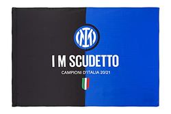 Inter flagga I M Scudetto 20-21, Champions d'Italien, 100 x 140 cm, unisex vuxna, svart/blå, 100 x 140 cm