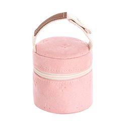Cambrass -Sucette ou housse pour ranger la tétine-Soft Winter Rose 8,5 x 8,5 x 11 cm
