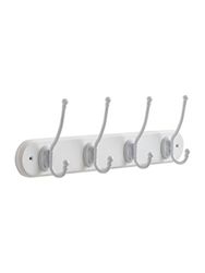 Maine Furniture Co. Riveaux Hat & Coat Hook Rack in Paris White 4 Hook