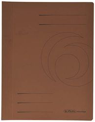 Herlitz 10900223 - Carpetas (10 unidades, A4, cartón), color marrón oscuro