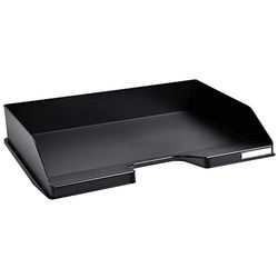 Exacompta - Ref 11714D - Set of 8 COMBO Italian letter trays - dimensions 25.5x36.5x6.5cm - Blue Angel certified - black - capacity 500 sheets