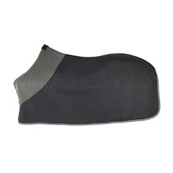 PFIFF Fleece Deken, 135 cm, zwart/grijs