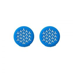Grip: ontlasting voor betere grip en precisie, joystick-design, blauw en wit, ideaal voor Dualsense PS5-controller.