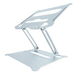 System-S Adjustable Metal Cooling Stand for Notebook Laptop Grey