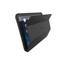 ZAGG Rugged Messenger protective case for iPad 10.2in tablet, Rugged Construct, Snap-On Screen Protector, Built-in Stand, Electric Hand Strap, Black